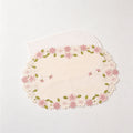 CouldNook Floral Embroidered Placemat - Scalloped Lace Border Collection