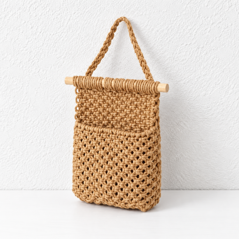 CouldNook Woven Hanging Storage Pocket - Knotted Mesh