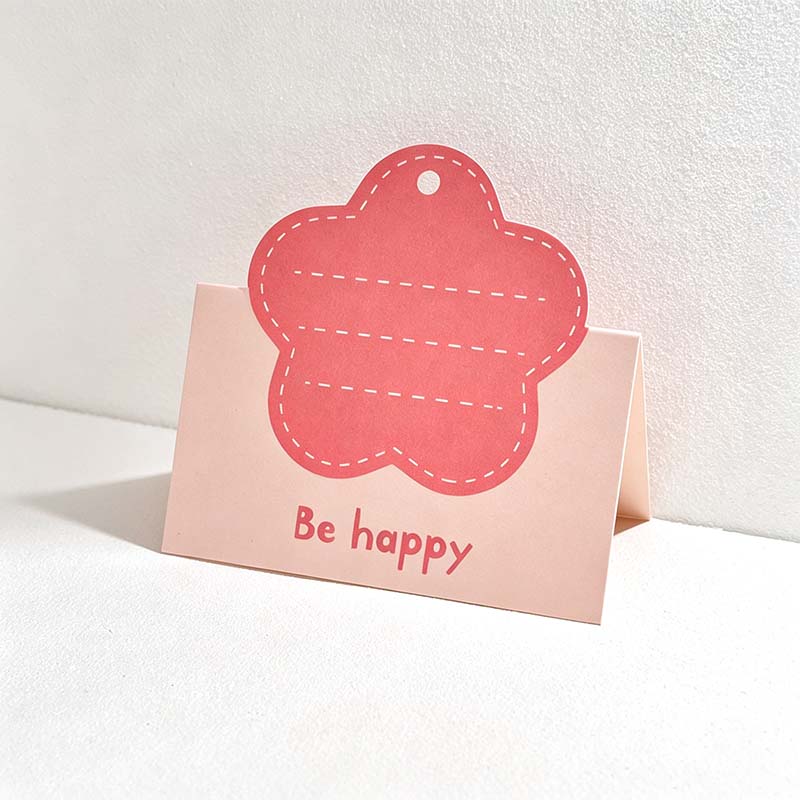 CouldNook Folded Greeting Card - Shaped Writing Area And Hanging Hole