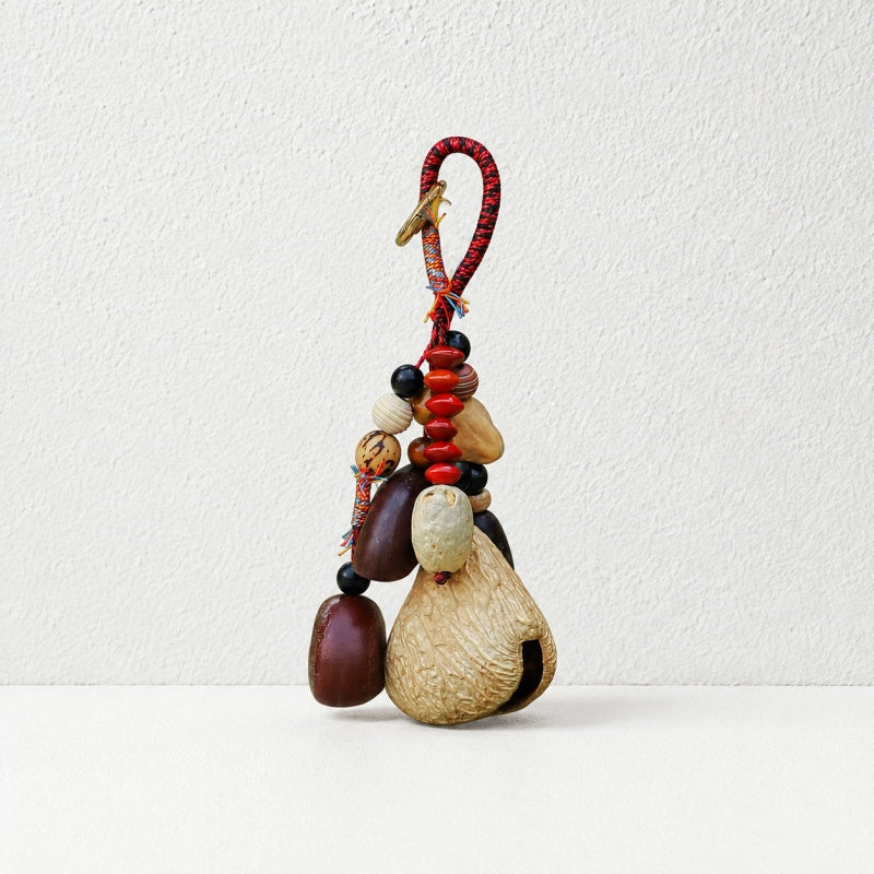 CouldNook Layered Seed Shell Bag Charm - Loop Clasp Attachment