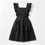 CouldNook Blue Ruffle Apron - Calm Pinafore Kitchen Layer