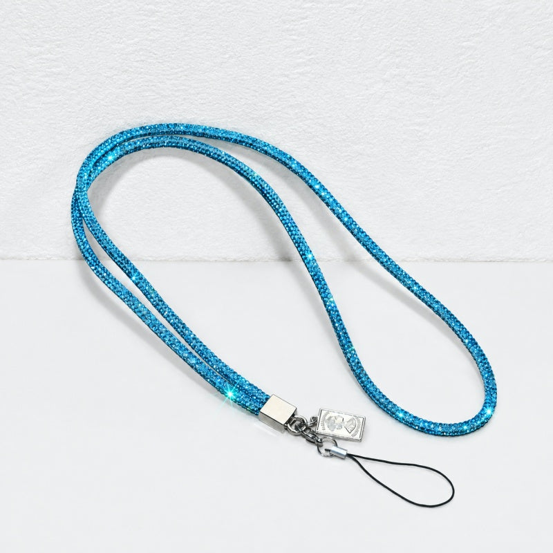 CouldNook Reflective Rhinestone Neck Phone Lanyard - Connector Loop
