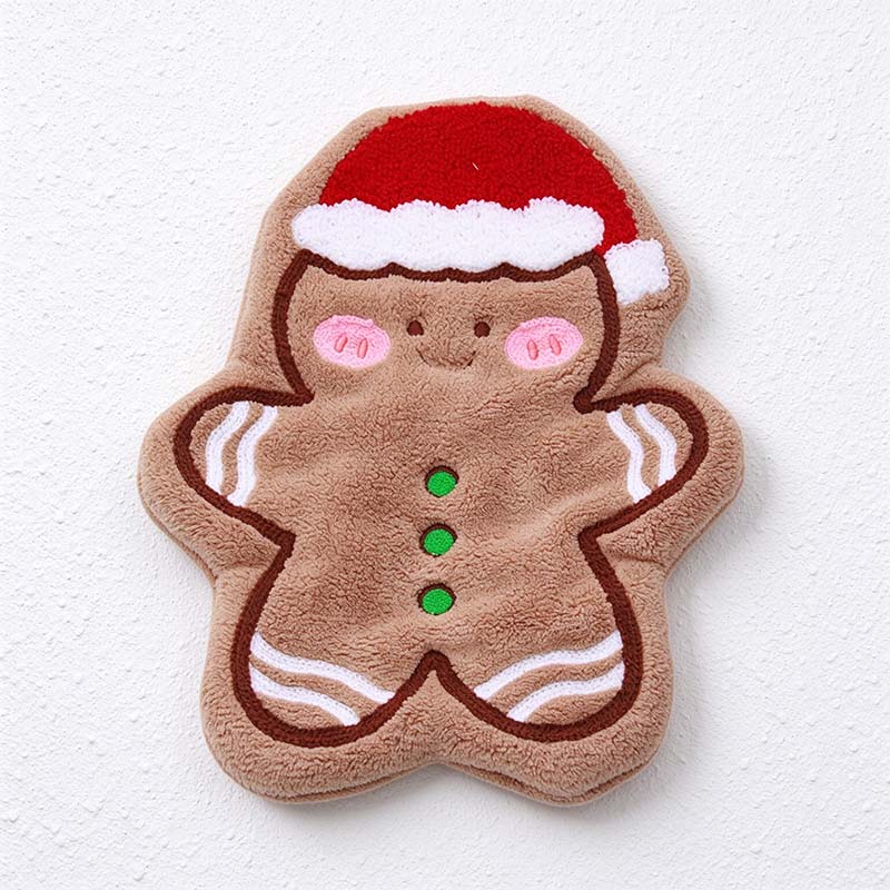 CouldNook Christmas Hanging Hand Towel - Shaped Fleece And Festive Embroidery