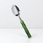 CouldNook Colored Bamboo Look Handle Flatware - Polished Dining Collection