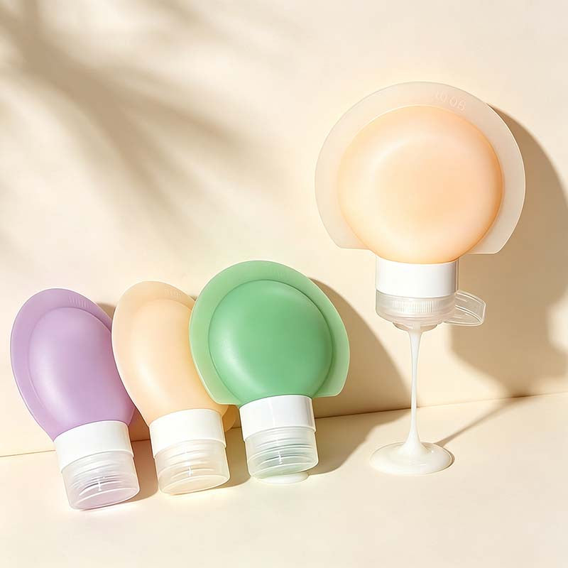 CouldNook Silicone Travel Bottle Set - Refillable Squeeze Design