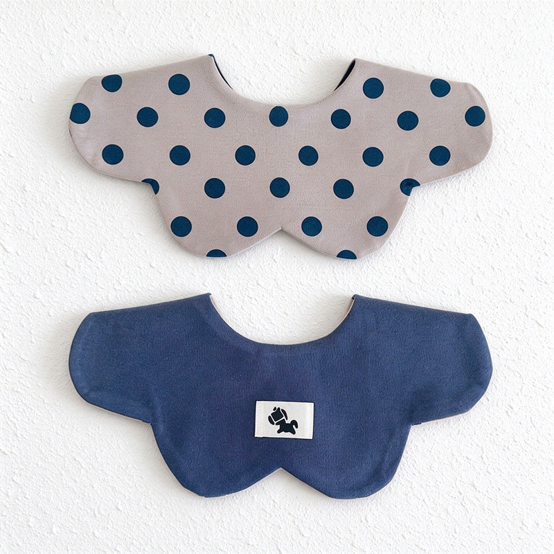 Reversible Scalloped Baby Bib in Assorted Prints