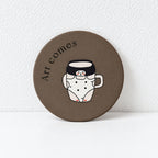 CouldNook Round Patterned Coaster - Gingham and Illustrated Table Designs