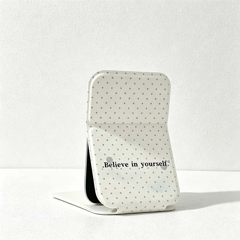 CouldNook Folding Compact Mirror - Printed Padded Stand Cover