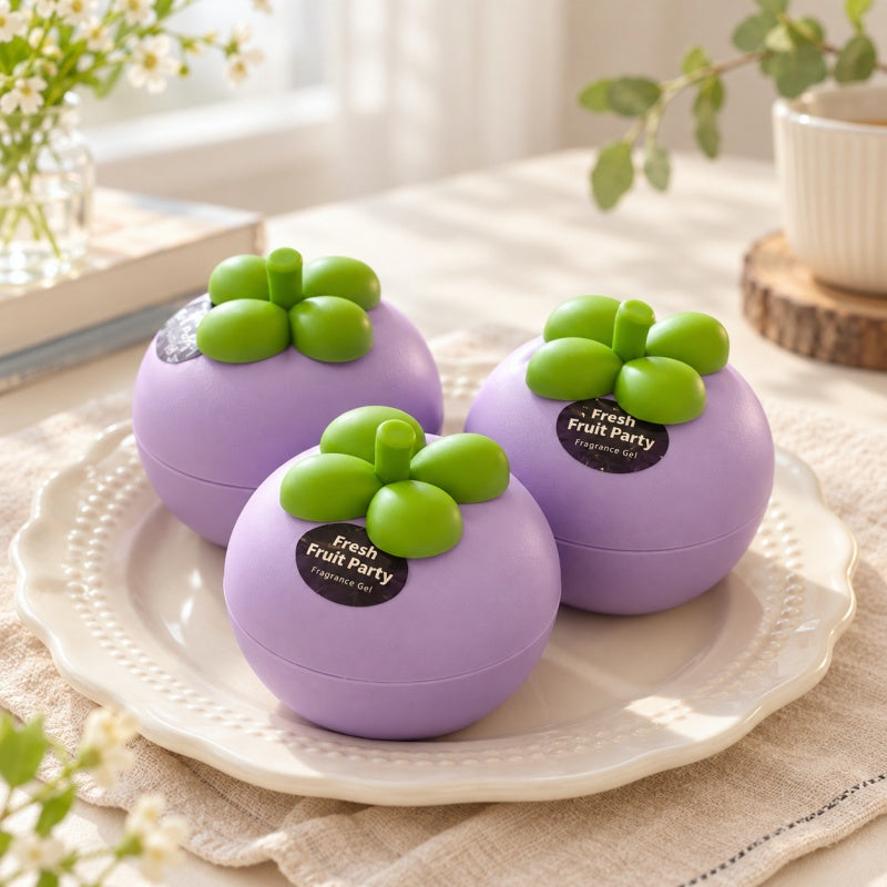 CouldNook Mangosteen Gel Air Freshener - Purple Fruit Shape