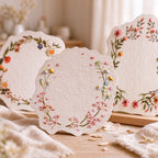 CouldNook Floral Memo Paper Pack - Shaped Borders And Embossed Texture
