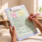 A4 Clipboard with Contrasting Pastel Top Clip