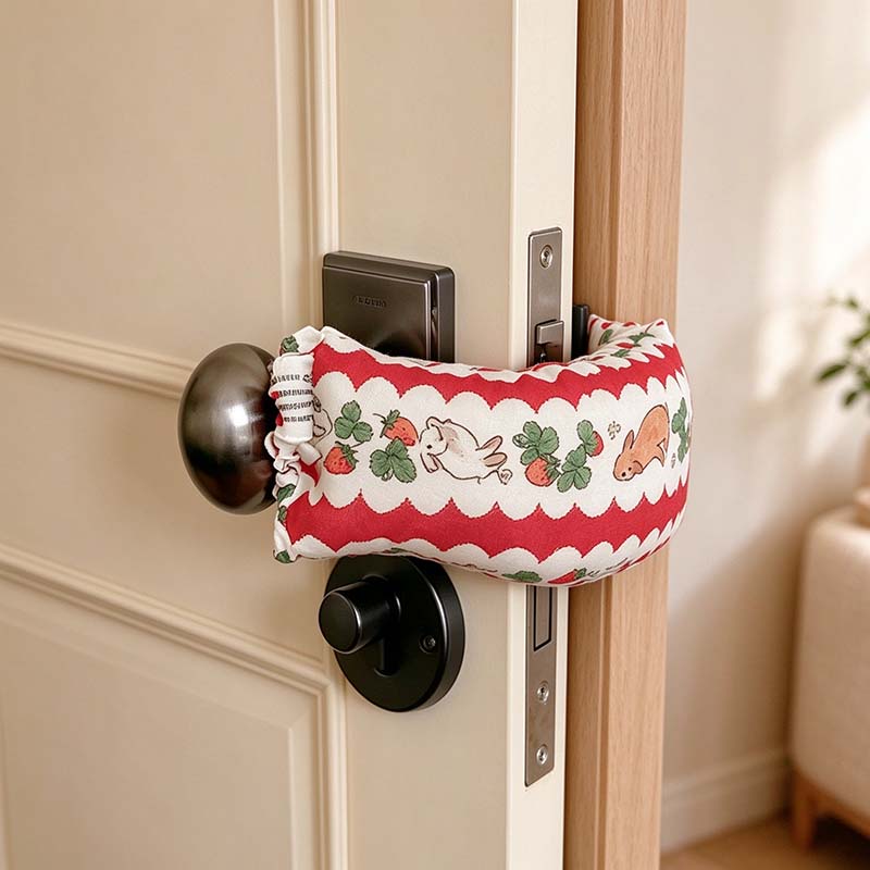 CouldNook Fabric Door Latch Cushion - Rabbit and Flowers