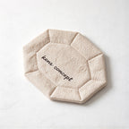 CouldNook Embroidered Coaster - Quilted Fabric Border and Octagonal Shape Choices