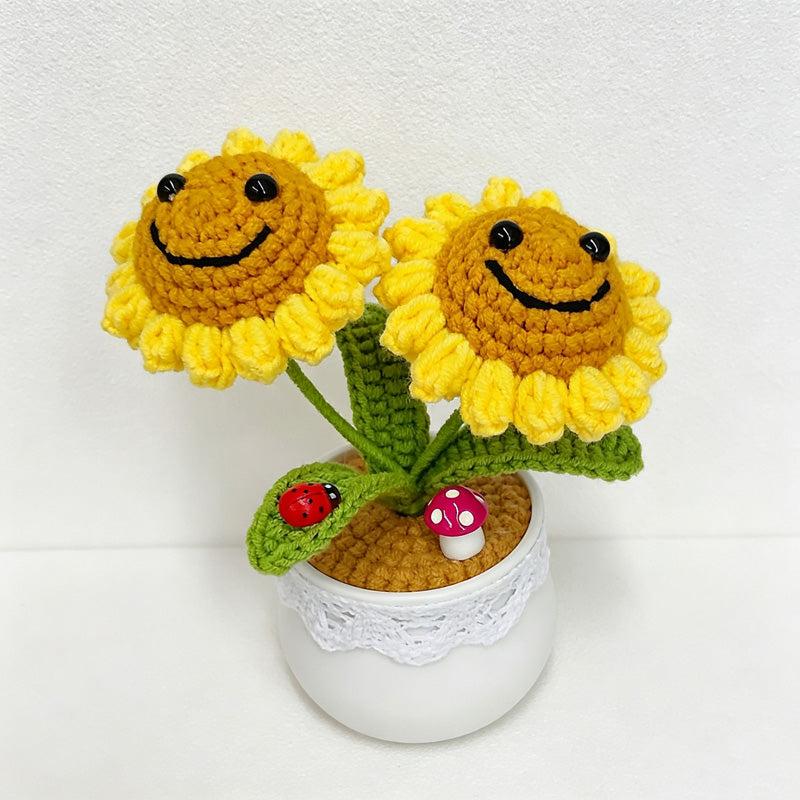 CouldNook Yarn Plant Planter Ornament - Assorted Character Pots