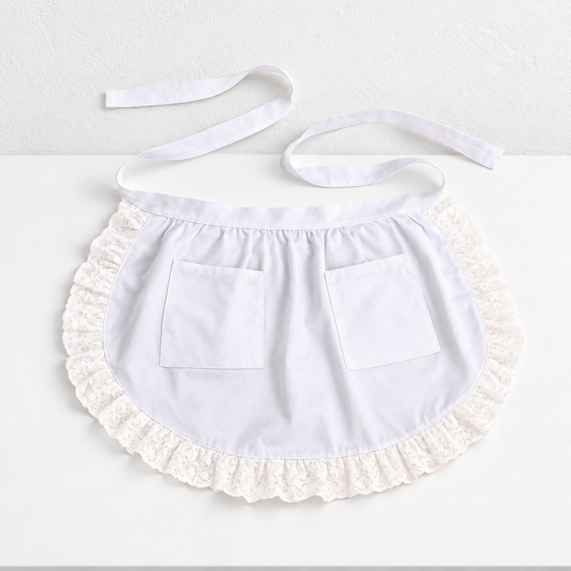 CouldNook Ruffled Waist Apron - Tie Back Designs