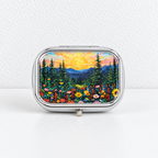 CouldNook Mirror Pill Box - Divided Interior And Rounded Rectangular Lid