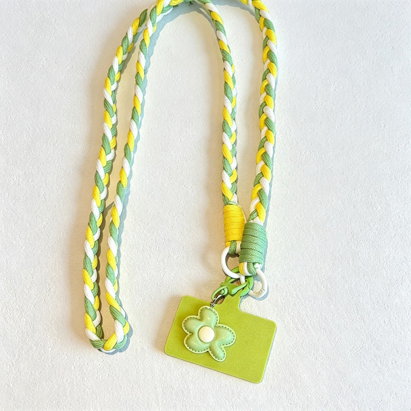 CloudNook Flower Braided Phone Lanyard‑Crossbody Phone Strap