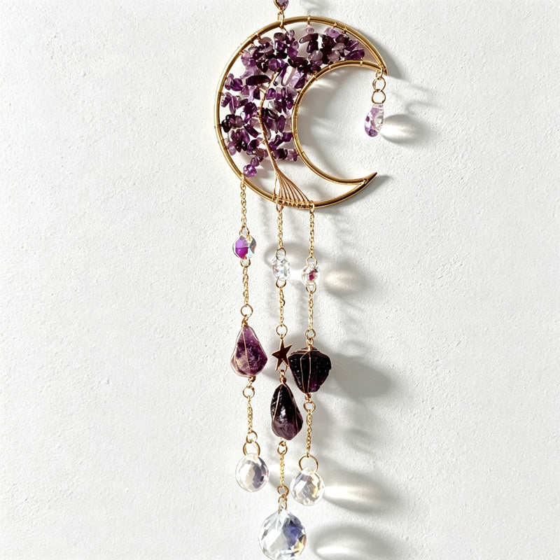 CouldNook Natural Stone Suncatcher - Celestial Crystal Drop Designs