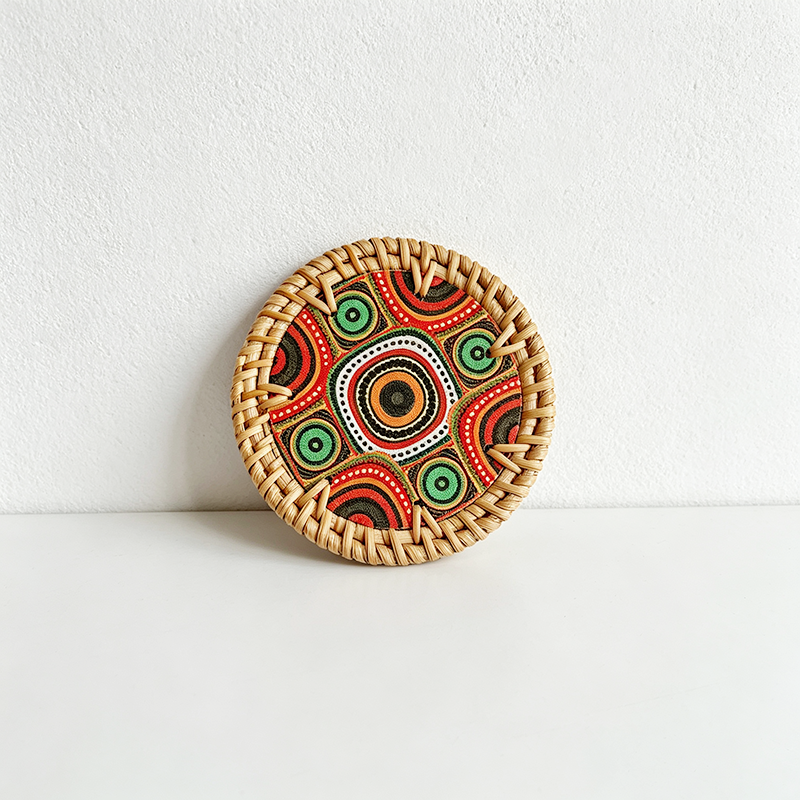 CouldNook Woven Drink Coaster - Warm Table Accent