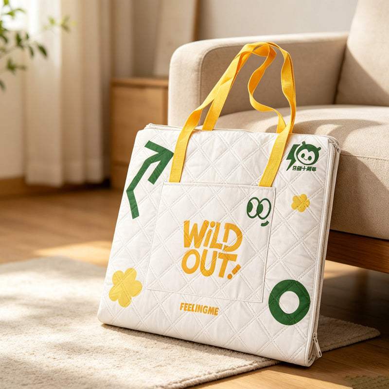 CouldNook Wildflower Picnic Mat - Integrated Tote Handles Collection