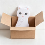 CouldNook Cat Sticky Notes - Shaped Paper Sheets and Miniature Carton Holder