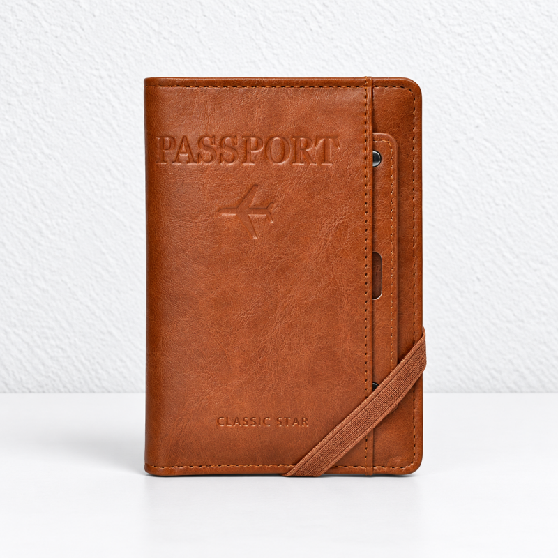 Passport Wallet - Embossed Cover and Interior Card Slots