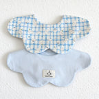 Waterproof Baby Bib with Reversible Scalloped Design