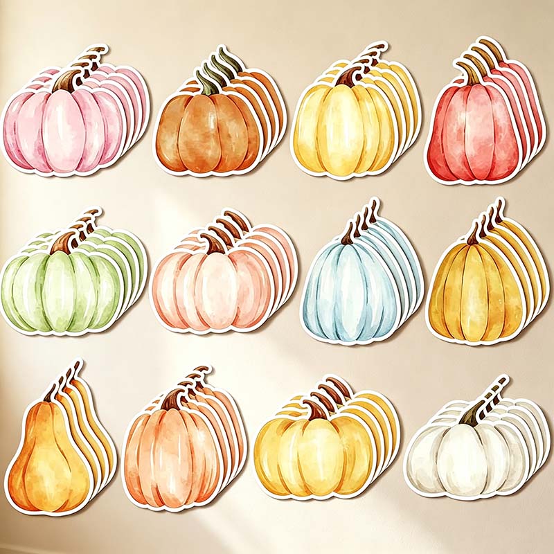 CouldNook Die-Cut Themed Sticky Notes - Pumpkins and Seasonal Character Shapes