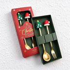 CouldNook Christmas Cutlery Set - Character Tops and Decorative Charm Designs