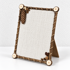 Woodland Photo Frame - Branch Border and Pinecone Accents