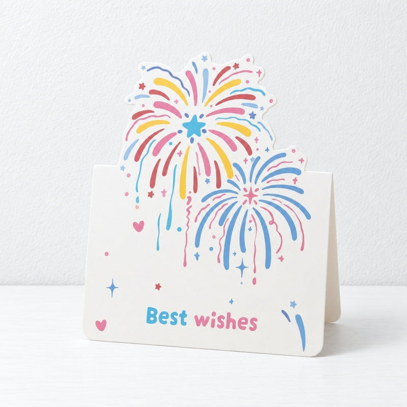 CouldNook Fireworks Greeting Card - Colorful Celebratory Wishes Design