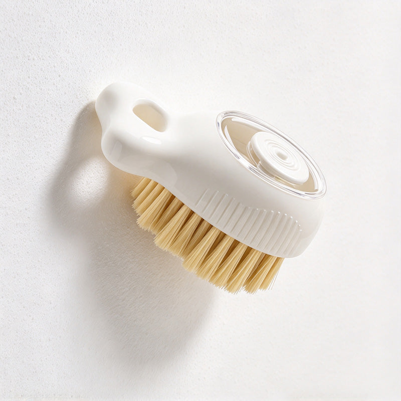 CouldNook Fish Kitchen Cleaning Brush - Press Button And Liquid Reservoir