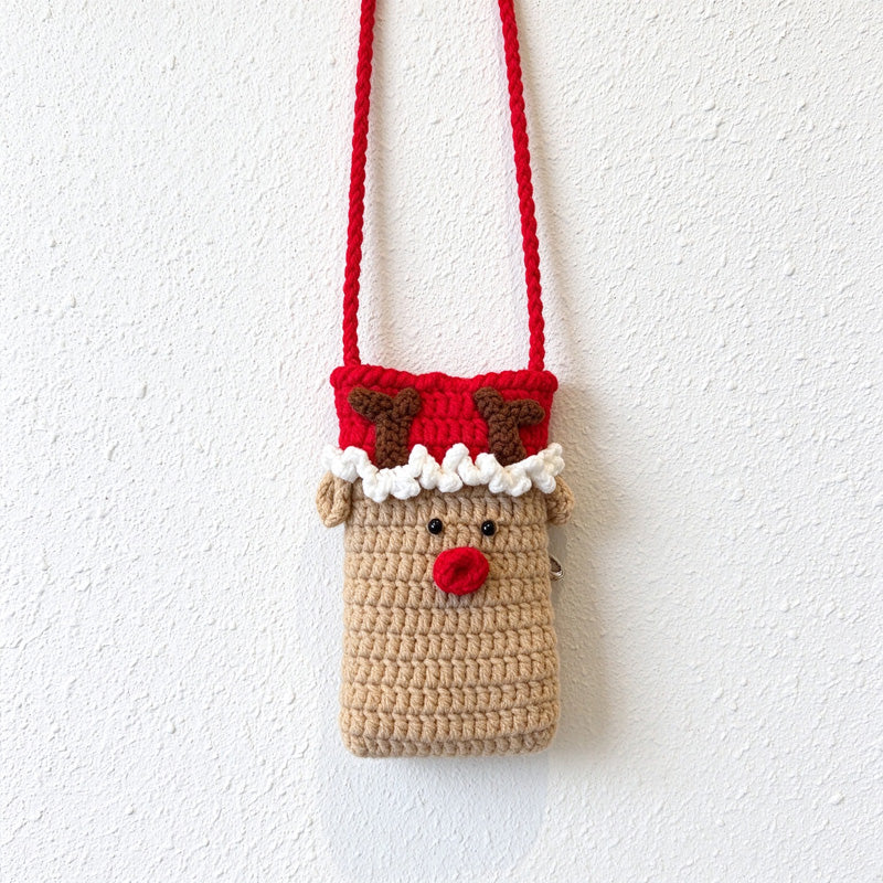 Christmas Crochet Crossbody Bags in Playful Festive Shapes