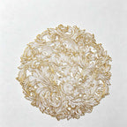 CouldNook Round PVC Placemat - Metallic Scrollwork Color Designs