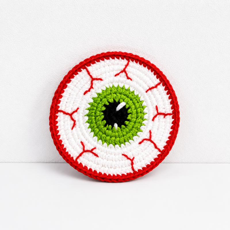 CouldNook Halloween Yarn Coaster - Character Faces and Shaped Motifs