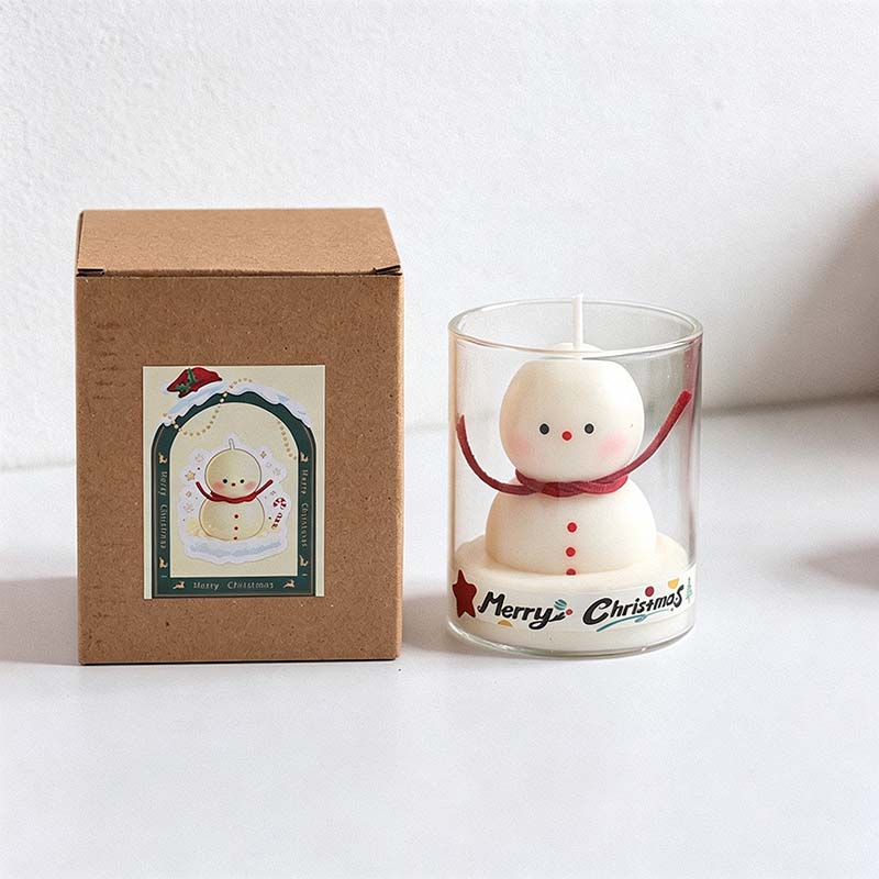 CouldNook Christmas Figure Candle - Sculpted Holiday Characters In Clear Cups