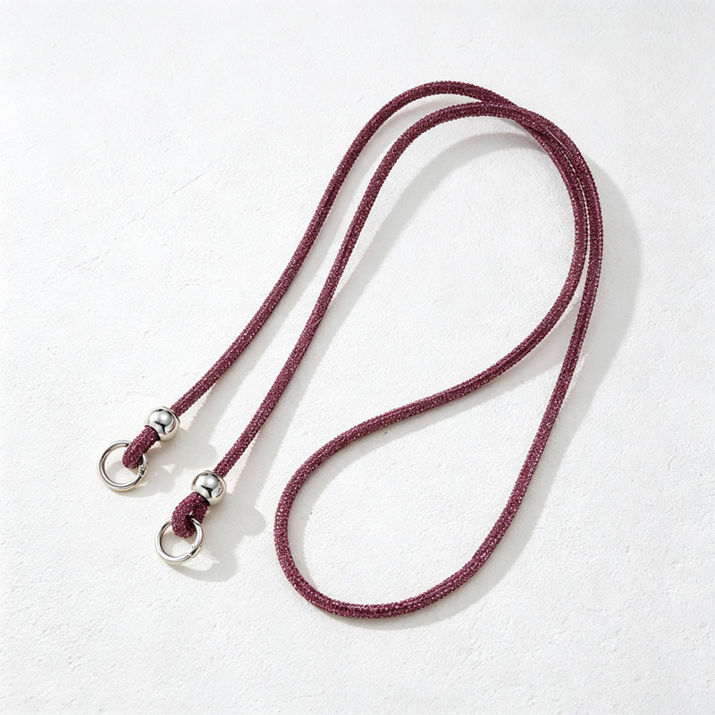 CouldNook Rhinestones Set Long Phone Lanyard with Rounded Bead Sections