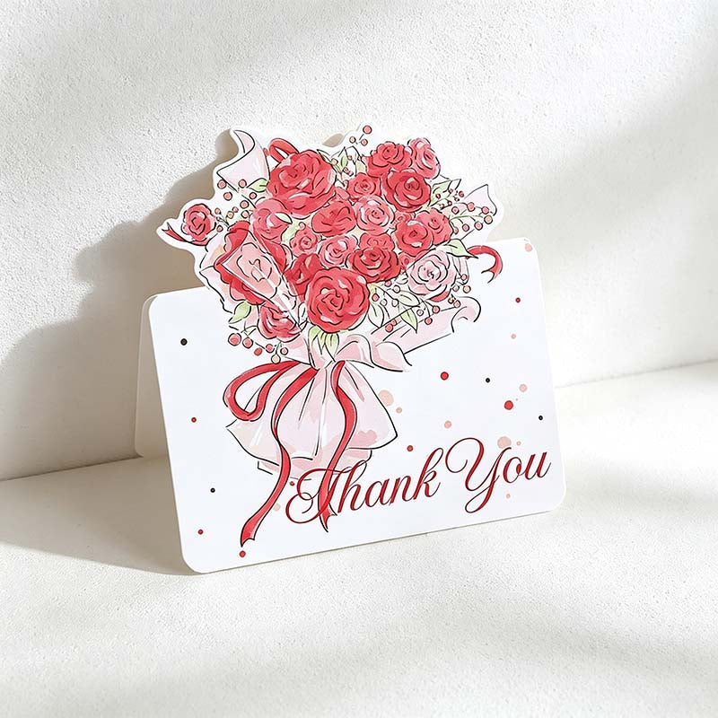 CouldNook Floral Thank You Card - Bouquet Artwork And Script Lettering
