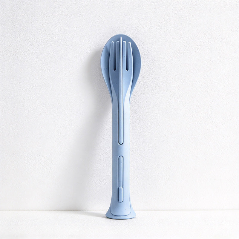 CouldNook Stackable Cutlery Set - Slotted Colorful Handles