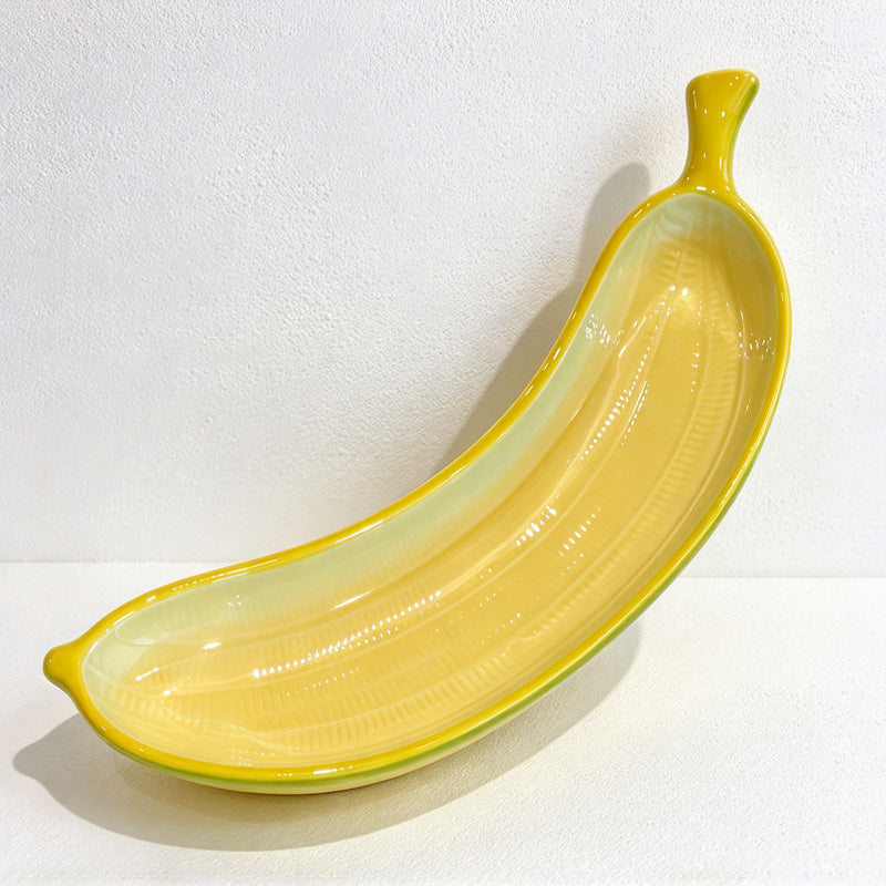 CouldNook Banana Dish - Curved Yellow Snack Plate