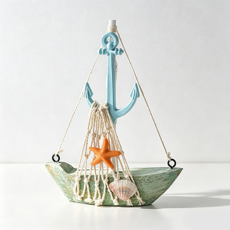 CouldNook Vintage Nautical Helm Decor - Coastal Boat Steering Ornament