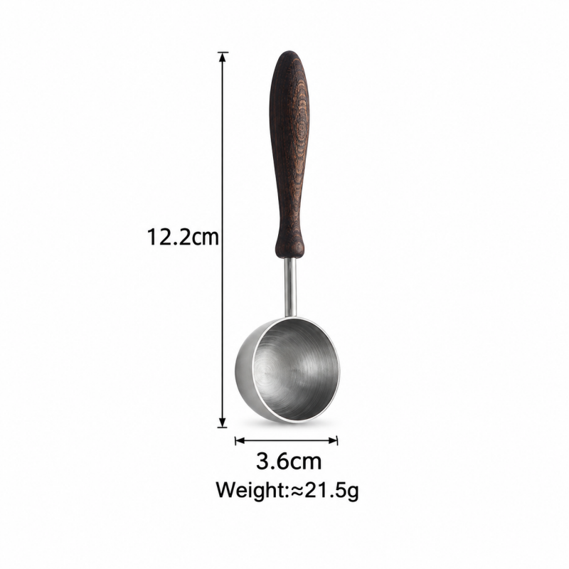Measuring Scoop - Rounded Steel Bowl and Tapered Handle