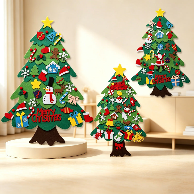 CouldNook Felt Christmas Tree Activity Set - Detachable Hanging Ornaments