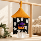 CouldNook Halloween House Tissue Holder - Pumpkin and Ghost Roof Design