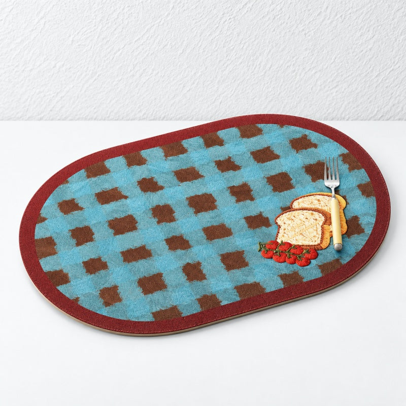 CouldNook Printed PVC Placemat - Patterned Oval and Rectangular Designs