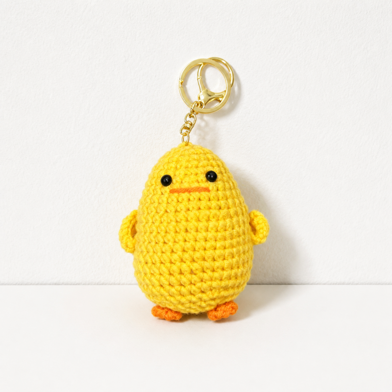 CouldNook Vegetable Animal Figure Keychain - Split Ring Attachment