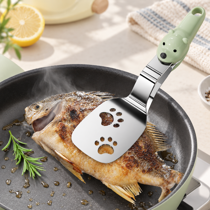 CouldNook Bear Kitchen Tongs - Slotted Turner and Gripping Design