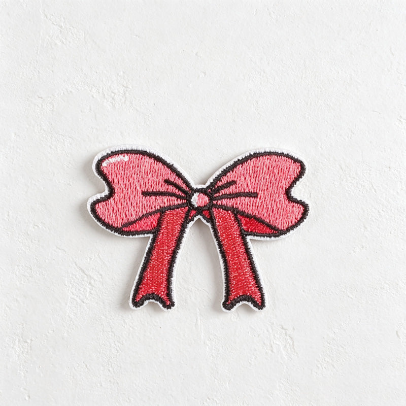 CouldNook Bow Embroidered Patch - Assorted Colors and Shapes