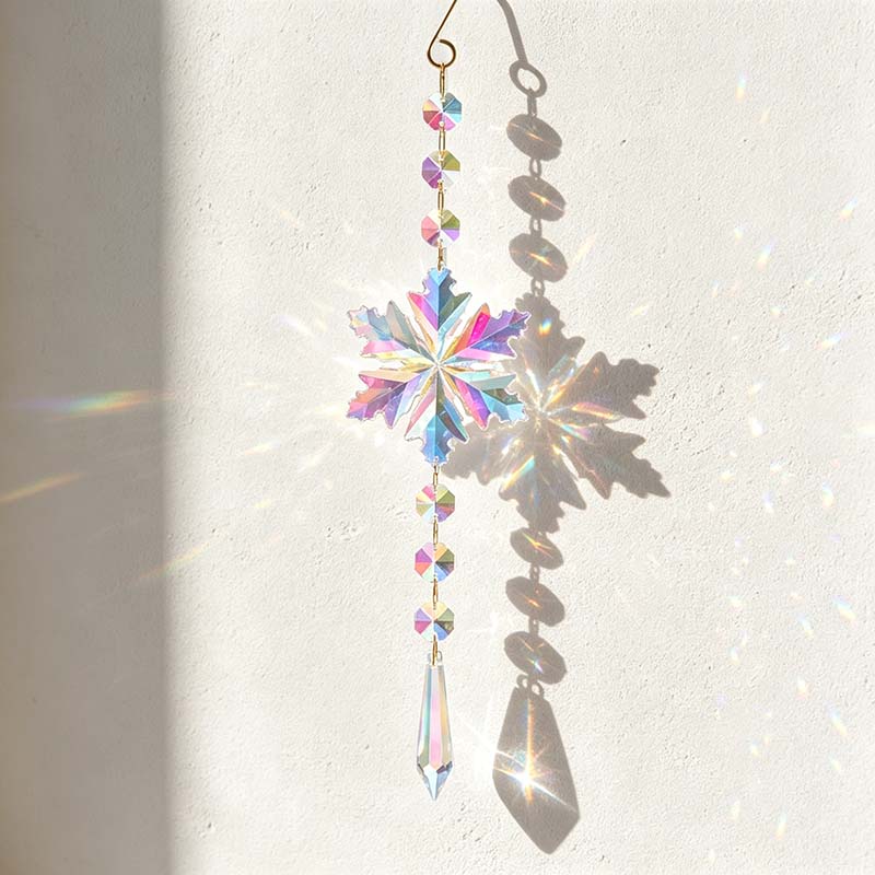 CouldNook Snowflake Suncatcher - Beaded Strand And Shaped Pendant Options