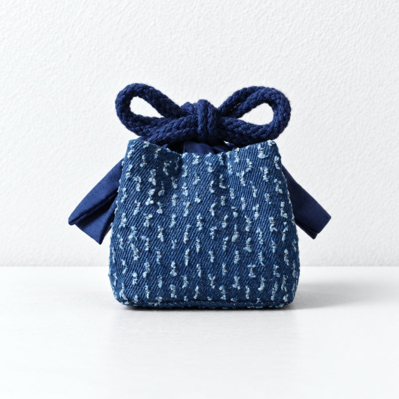 CouldNook Tea Ware Storage Pouch - Blue Drawstring Closure